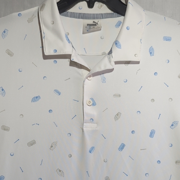 Puma All Over Golf Print Mens Polo‎ Size XL - Picture 1 of 6
